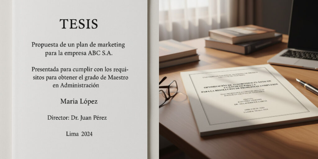 características de una tesis